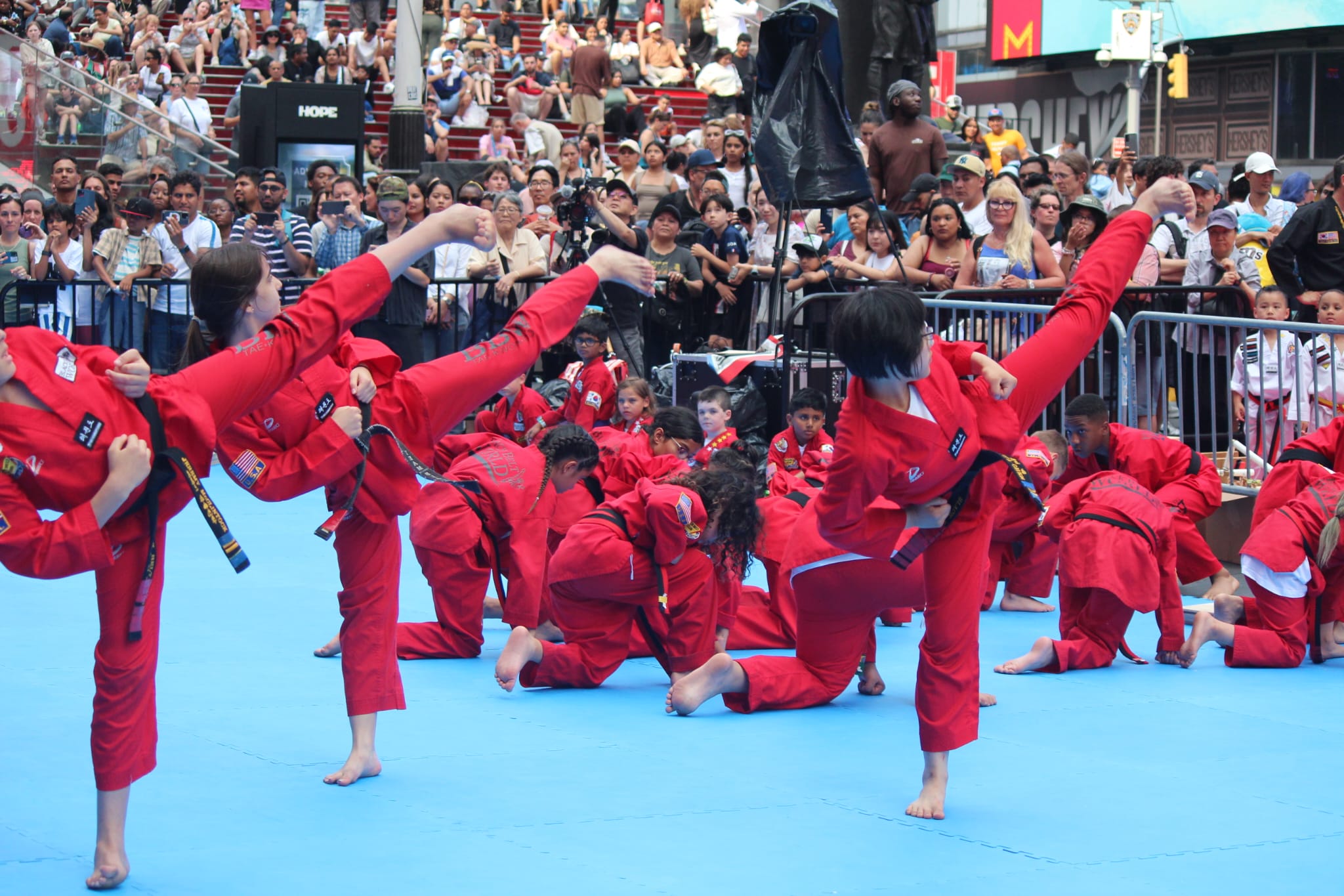 Students receiving the President's Volunteer Service Award